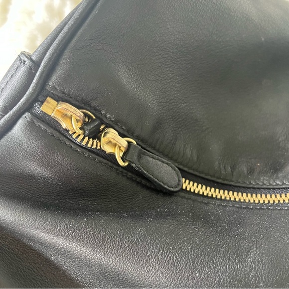 VTG Coach Black Leather Weekender Travel Duffle Bag w/ Shoulder Strap & Hangtag - Picture 14 of 15